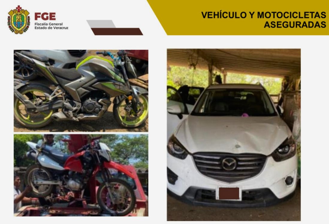 Fiscalía asegura vehículos en Lerdo de Tejada y Ángel R. Cabada, en Veracruz