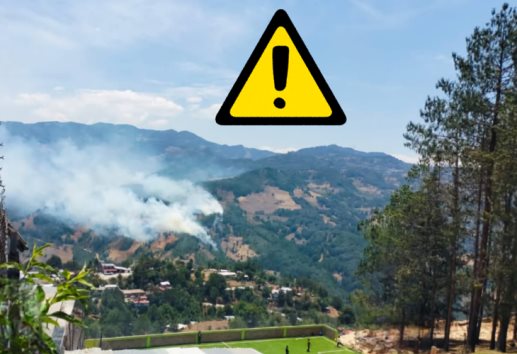 Continúa combate a incendio forestal en el cerro San Cristóbal en Huiloapan