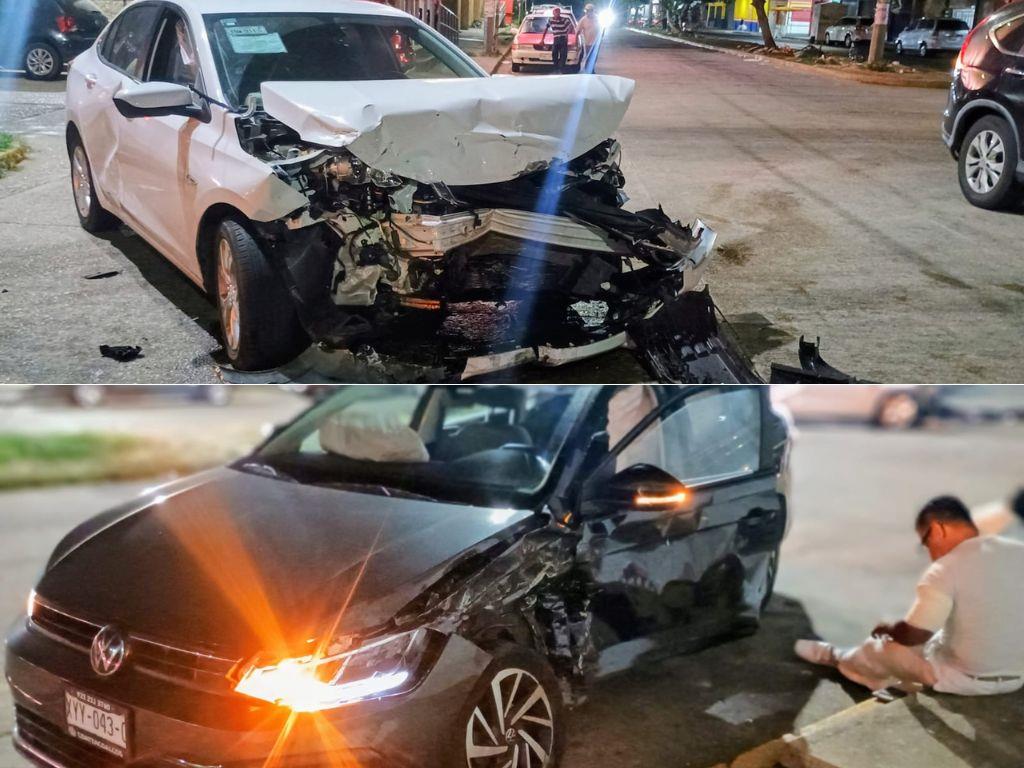 Se destrozan autos a unos pasos del mercado Morelos en Coatzacoalcos