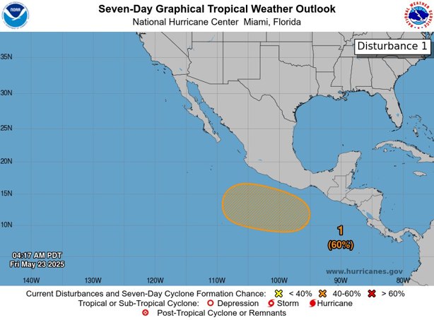 Incrementan probabilidades de un ciclón tropical en Veracruz para la siguiente semana