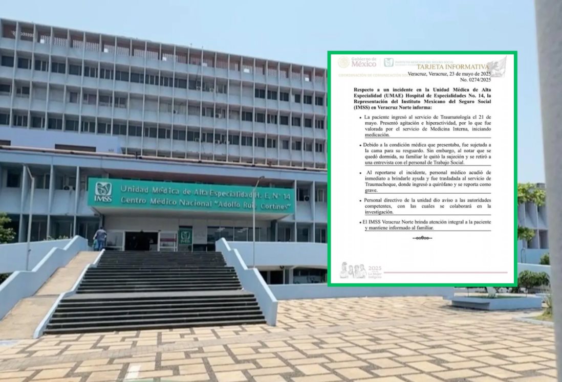 Paciente que se lanzó del IMSS de Cuauhtémoc está grave, confirma el hospital en Veracruz