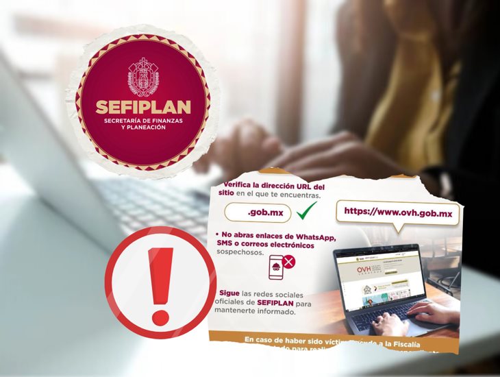 Advierte Sefiplan sobre fraudes con páginas que imitan a la Oficina Virtual de Hacienda