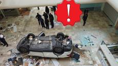 ¿Qué pasó en Plaza Lilas? Auto cae de un tercer piso en centro comercial de CDMX