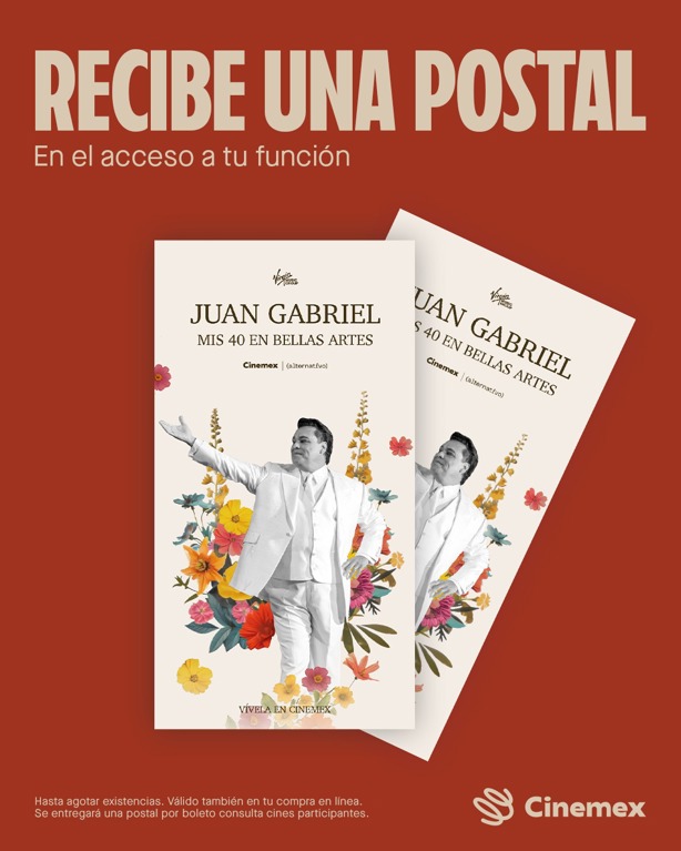 Juan Gabriel Mis 40 en Bellas Artes: Así puedes conseguir la postal coleccionable de Cinemex