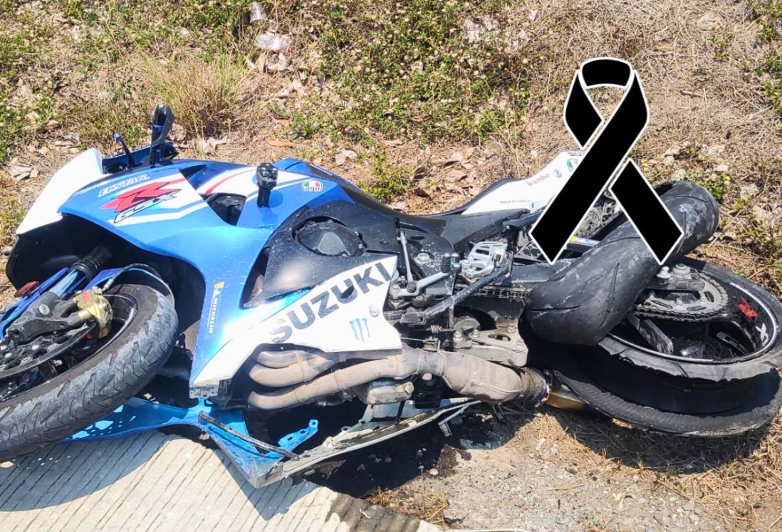 Motociclista fallece tras reventarse una llanta en la carretera Veracruz-Córdoba, a la altura de Jamapa