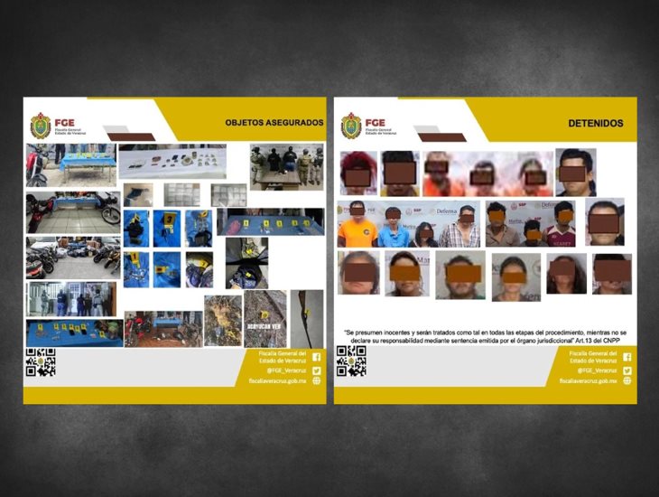 Realizan 13 cateos en el estado de Veracruz; van 21 detenidos