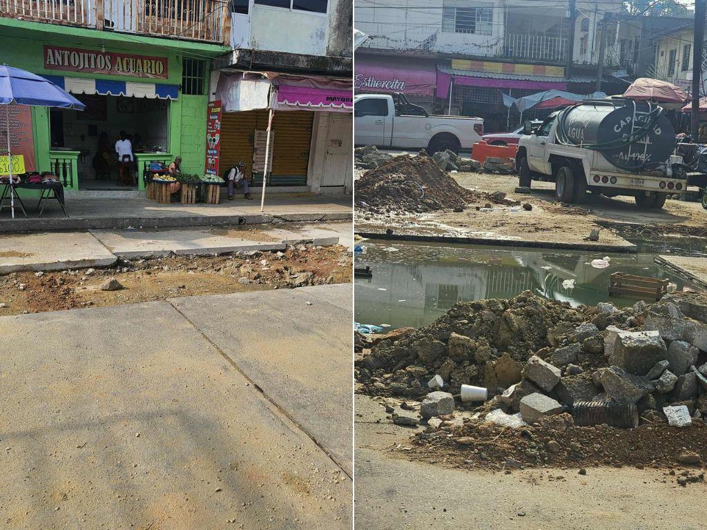 Destruyen calles para dejar obra abandonada en el Playón Sur; exigen reparación