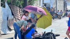 Chocan de frente dos motociclistas en Boca del Río; uno de los jóvenes murió