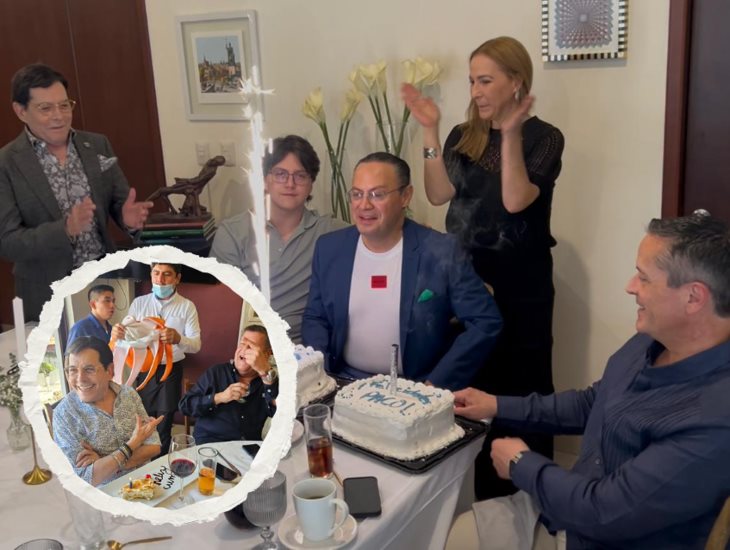 Pepillo Origel y Francisco Zea vinieron a Veracruz a festejar el cumpleaños del abogado Rodolfo Reus