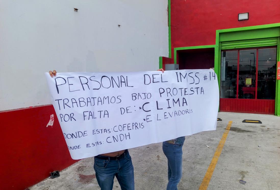 Trabajadores denuncian falta de aire acondicionado e insumos en IMSS de Veracruz