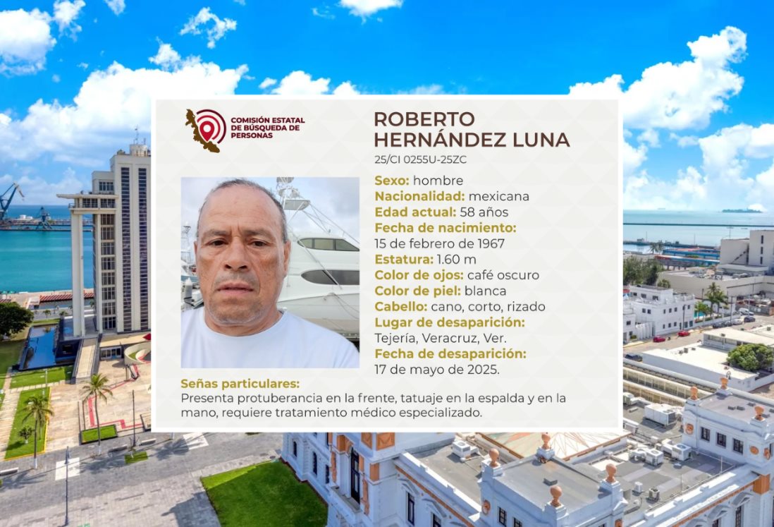 Buscan a adulto mayor desaparecido hace 12 días en Tejería, Veracruz