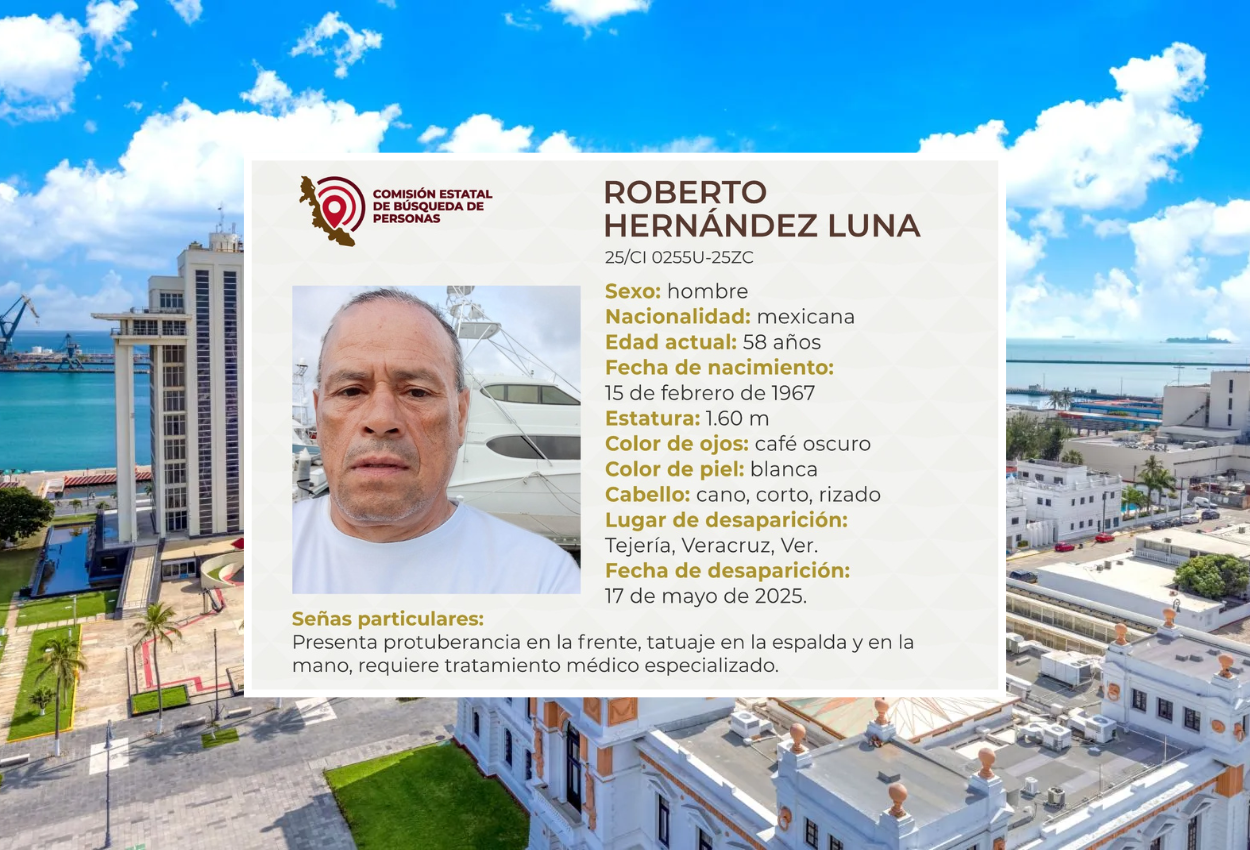 Buscan a adulto mayor desaparecido hace 12 días en Tejería, Veracruz