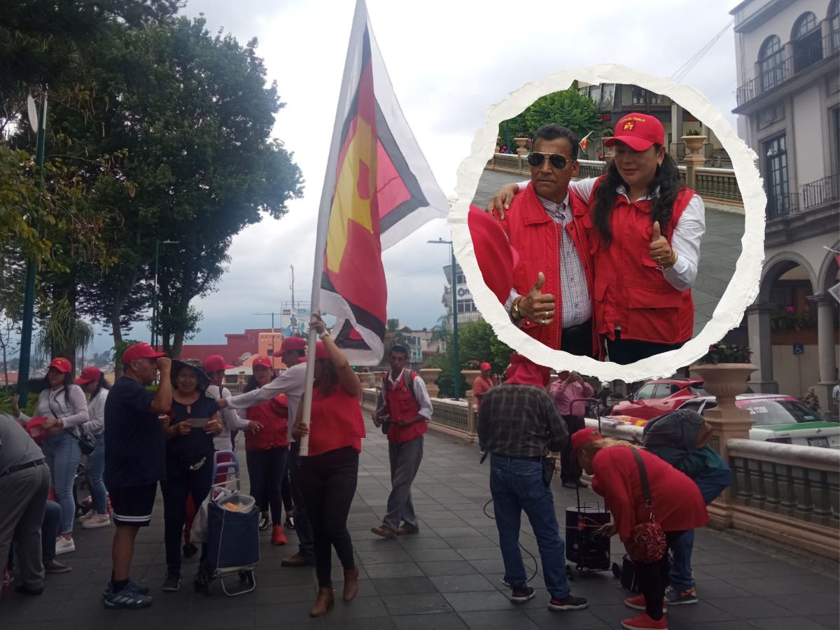 Con bocinas y una camioneta, así fue el cierre de campaña del PT en Xalapa