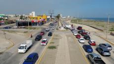 Caos vial en el malecón de Coatzacoalcos a esta altura, ¡extrema precauciones!