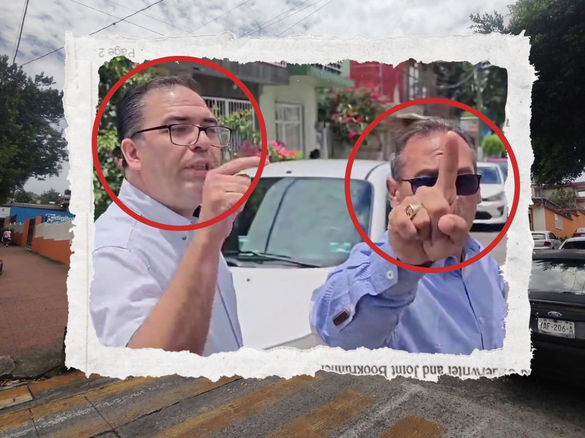 Maestro de la Secundaria Técnica 3 en Xalapa encara a reportero tras accidente dentro del plantel (+VIDEO)