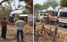 Rescatan con vida a chofer atrapado tras volcar su camión en carretera Costera del Golfo