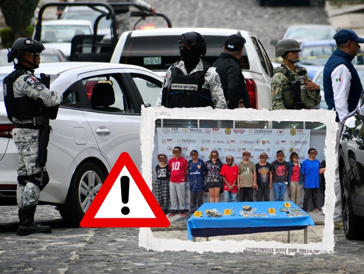Operativo en colonia Obrero Campesina de Xalapa: confirman diez detenidos y droga asegurada