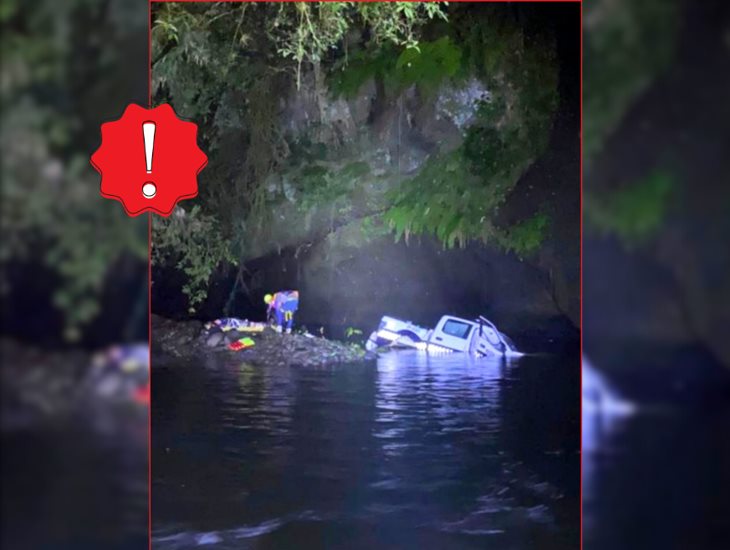 Patrulla de SSP cae a barranca en Teocelo; hay cuatro policías heridos y dos desaparecidos