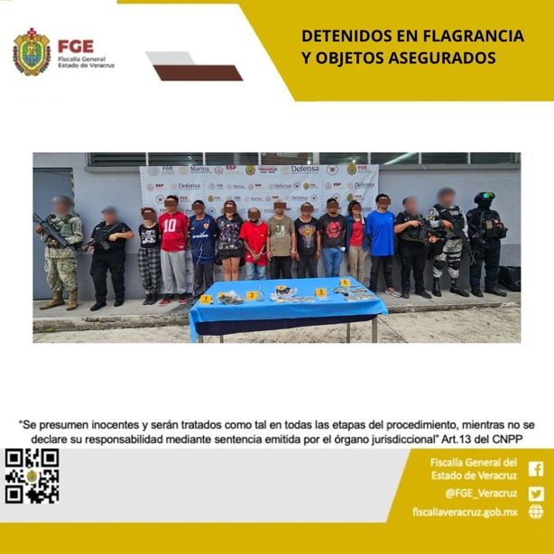 Operativo en colonia Obrero Campesina de Xalapa: confirman diez detenidos y droga asegurada