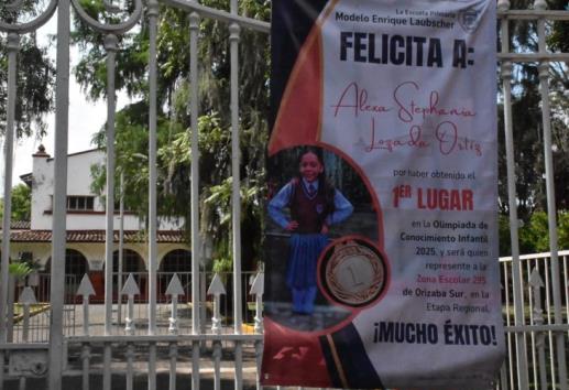 Alumna de la Cantonal de Orizaba gana Olimpiada de Conocimiento; irá a etapa estatal