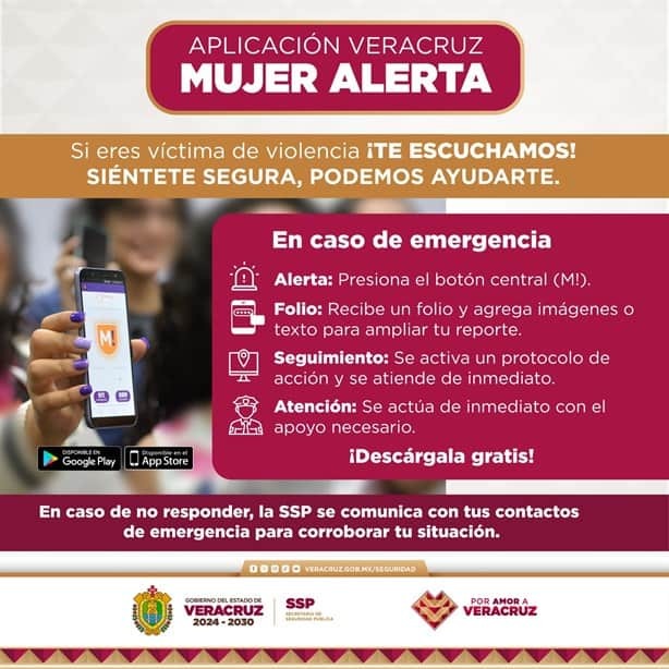 Así funciona la app Mujer Alerta Veracruz ante cualquier tipo de acoso
