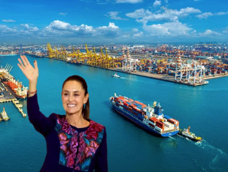 El control de los puertos por parte de Semar ha teminado con las corruptelas: Sheinbaum 