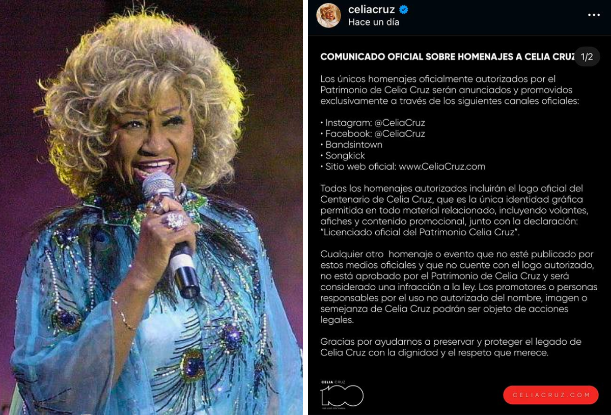 Salsa Fest 2025 homenajearía a Celia Cruz sin autorización oficial de su patrimonio
