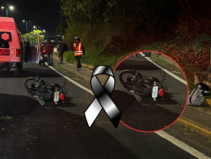 Tras caída, joven motociclista fallece en avenida Lázaro Cárdenas en Xalapa