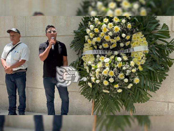 En protesta en Xalapa, colocan corona contra elección judicial 