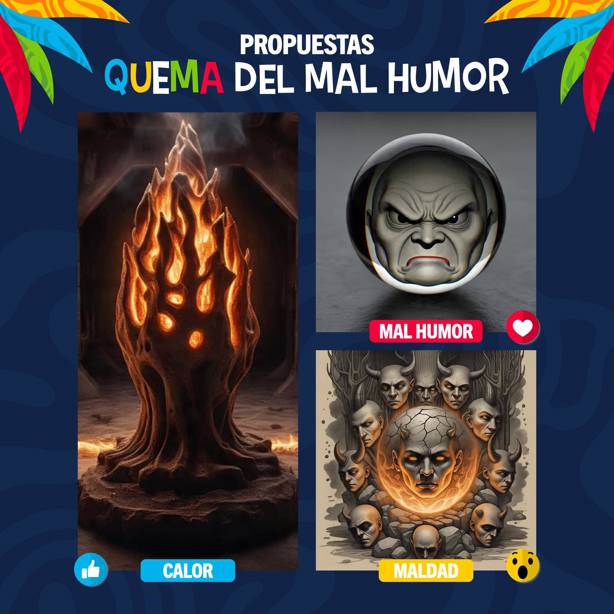 Comité de Carnaval de Veracruz invita a votar por la figura que representará al Mal Humor