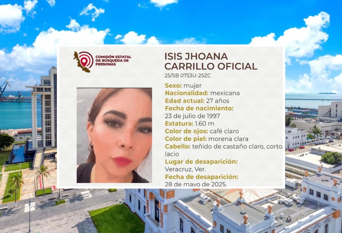Buscan a Isis Jhoana, desaparecida en la ciudad de Veracruz
