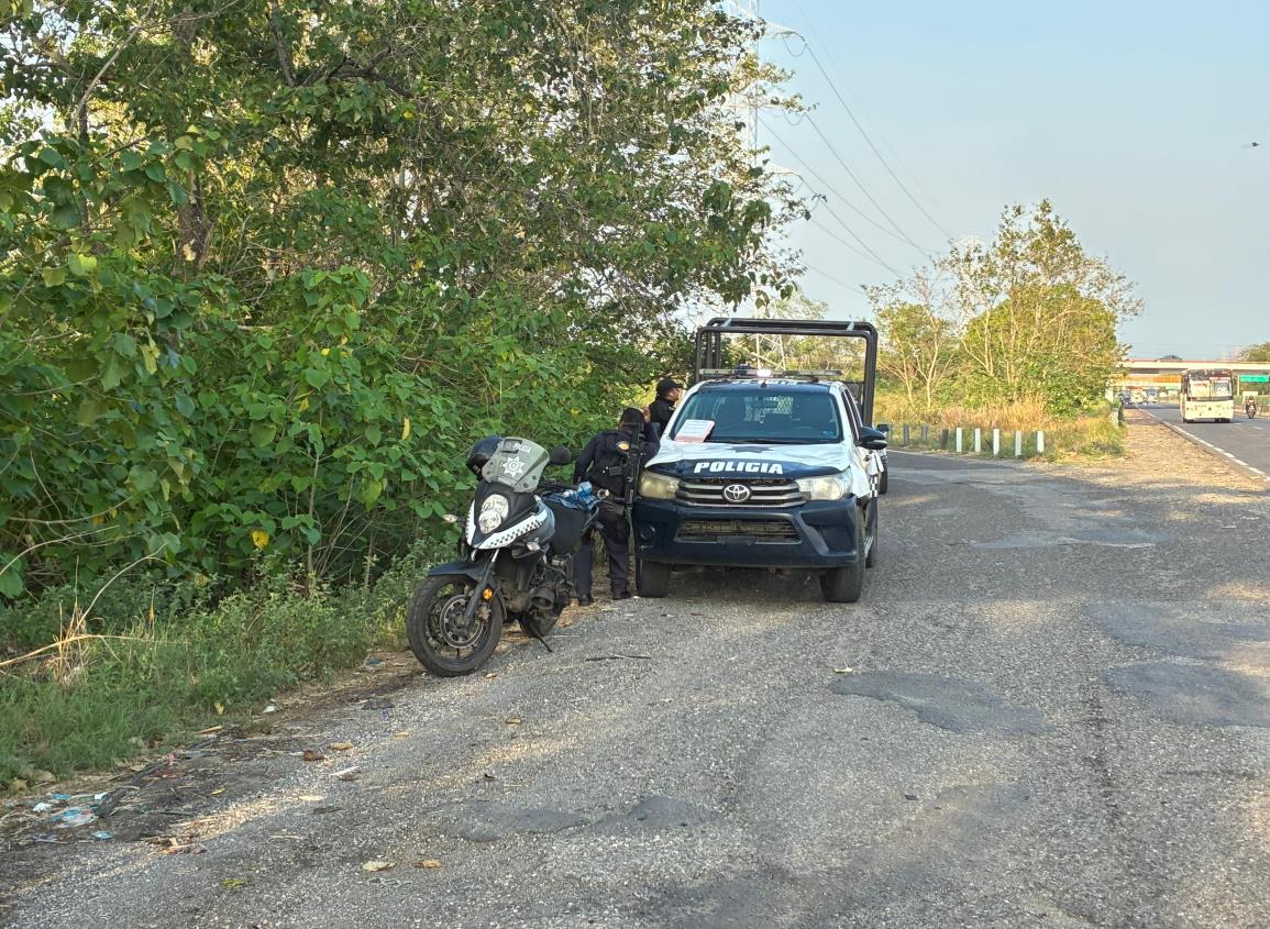 Continúan diligencias tras hallazgo de osamenta en carretera antigua Coatzacoalcos-Minatitlán