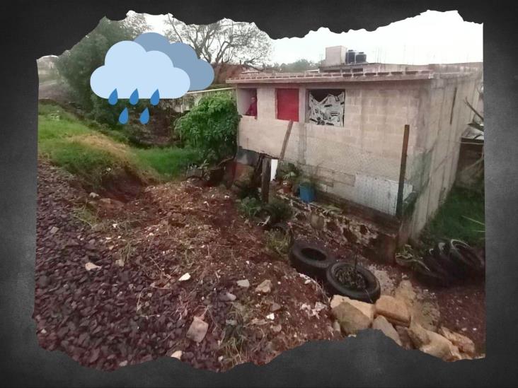 Lluvia en Xalapa: calles inundadas y un deslave tras fuerte tormenta