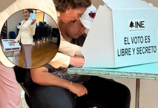 Acompañado de Beatriz Gutiérrez, hijo menor de AMLO emite su primer voto