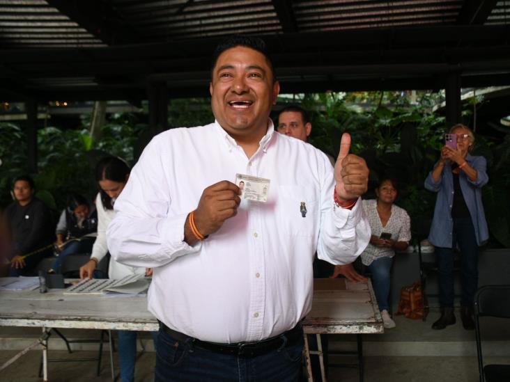 Emite mensaje  optimista para MC su candidato en Xalapa tras votar (+VIDEO)