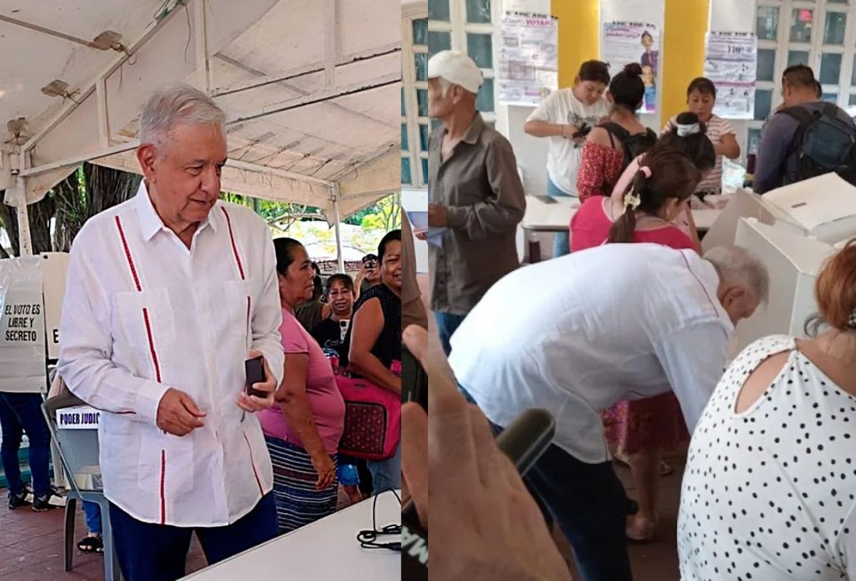Reaparece AMLO para votar en la elección judicial 2025