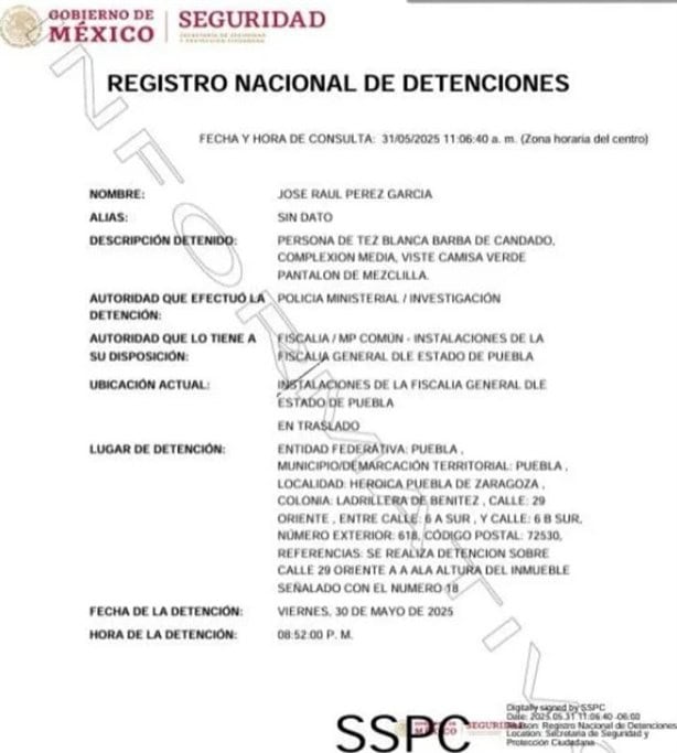 Detienen a exfuncionario del Semefo de Nogales por presunto abandono de funciones