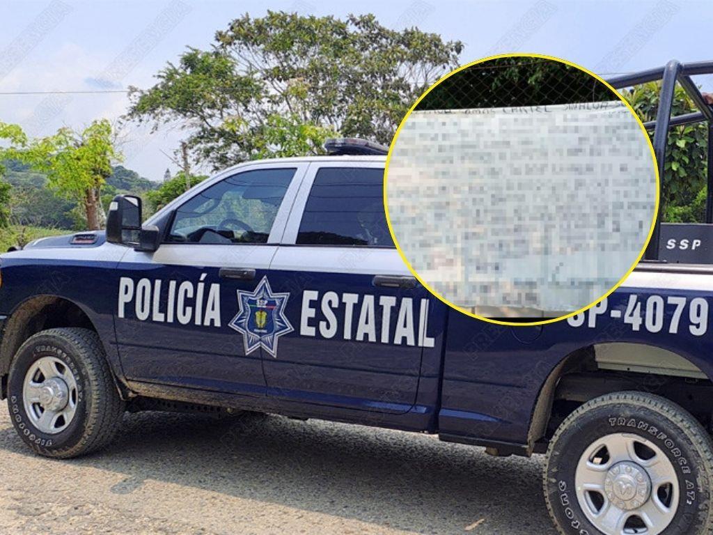 Colocan narco manta en primaria de Covarrubias, autoridades no suspenden clases