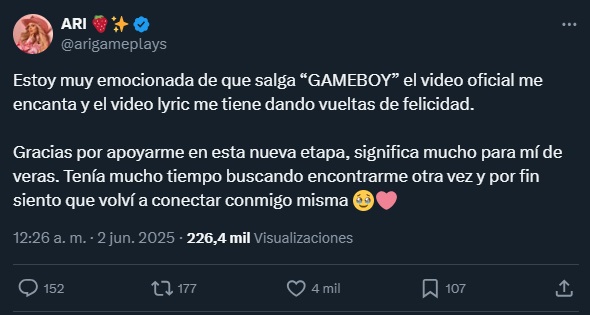 Aria Bela Gameboy: ¿cuándo se estrena el nuevo sencillo de Ari Gameplays?