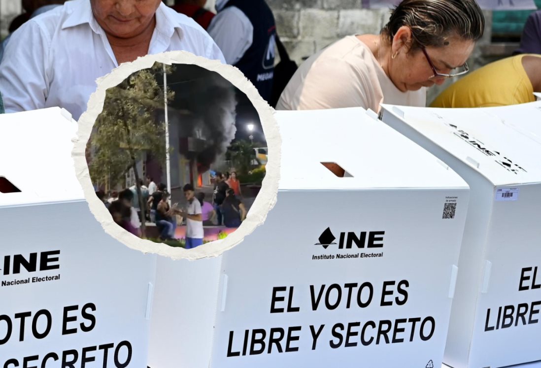 Incendian palacio municipal de Tuxtilla; habrían encerrado a funcionarios del OPLE |VIDEO