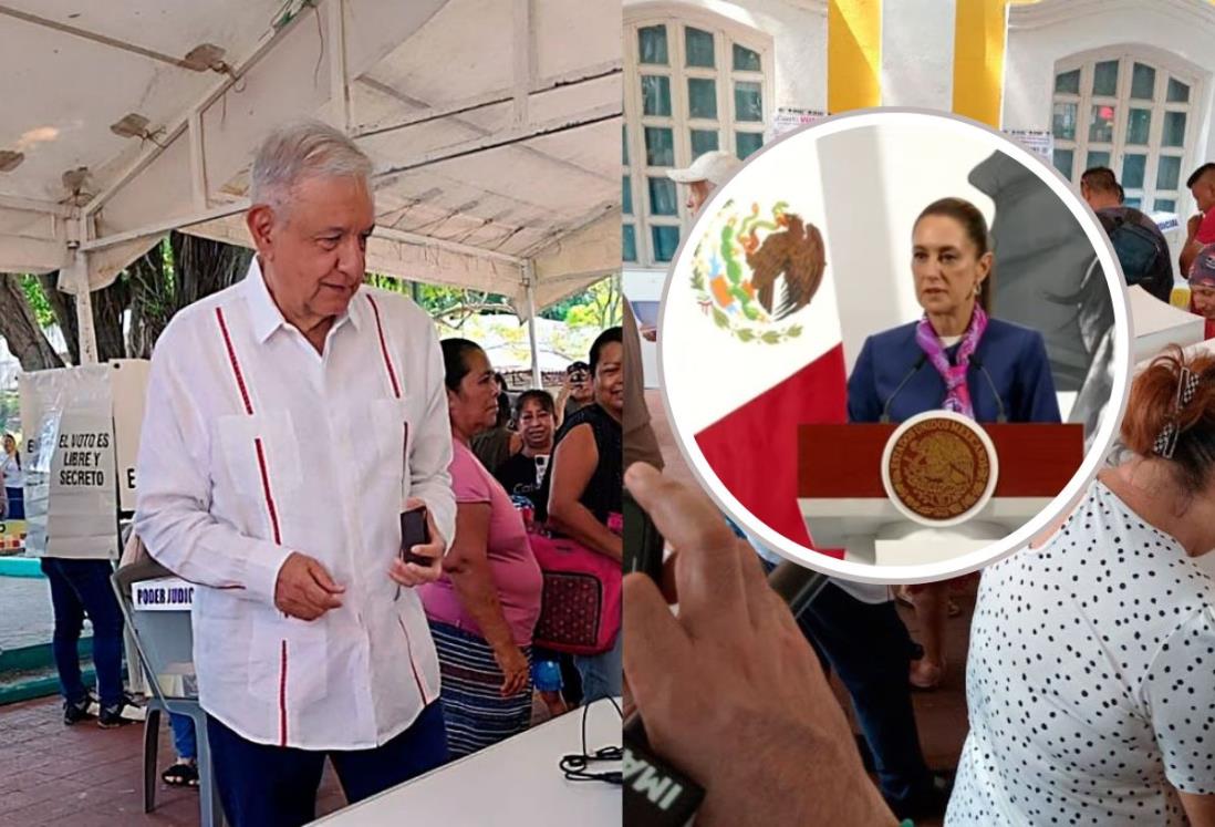 Se ve muy bien: Sheinbaum celebra reaparición de AMLO en elección judicial