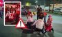 Pareja de motociclistas sufren accidente en el Boulevard Córdoba-Fortín