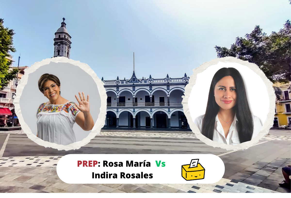 PREP 2025: Así avanza el conteo de votos entre Rosa María y Indira Rosales en Veracruz