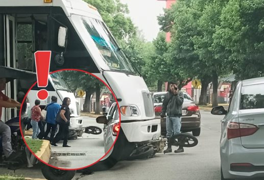Autobús impacta a un motociclista en la avenida Ruiz Cortines en Xalapa