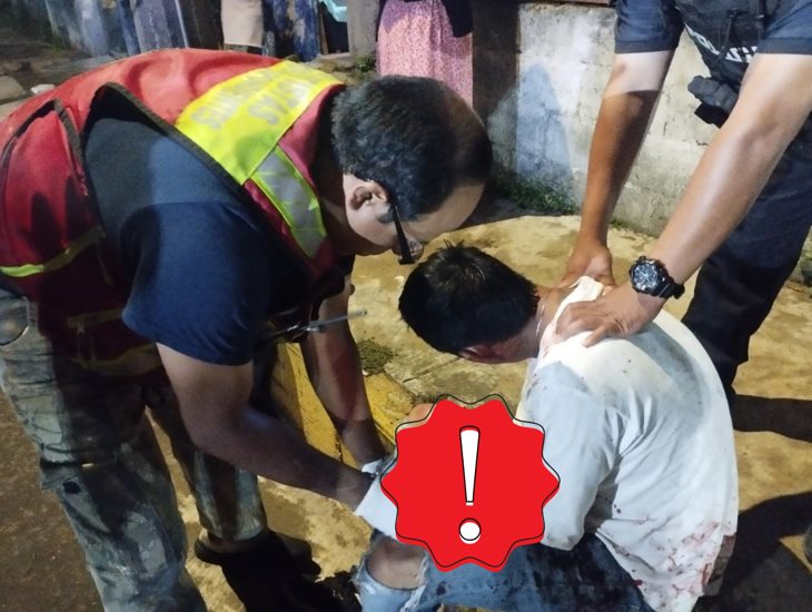 ¿Quién se las hizo? Localizan a hombre con heridas de arma blanca en Fortín
