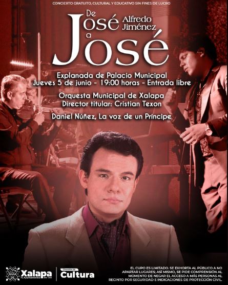 Homenaje a José José y José Alfredo Jiménez en Xalapa; fecha y horario