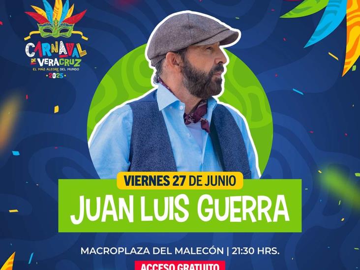 El carnaval de Veracruz tendrá a Juan Luis Guerra y a figuras del espectáculo