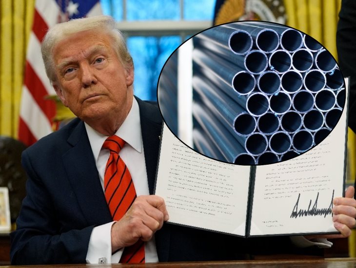 Trump firma decreto para elevar al 50% los aranceles sobre acero y aluminio