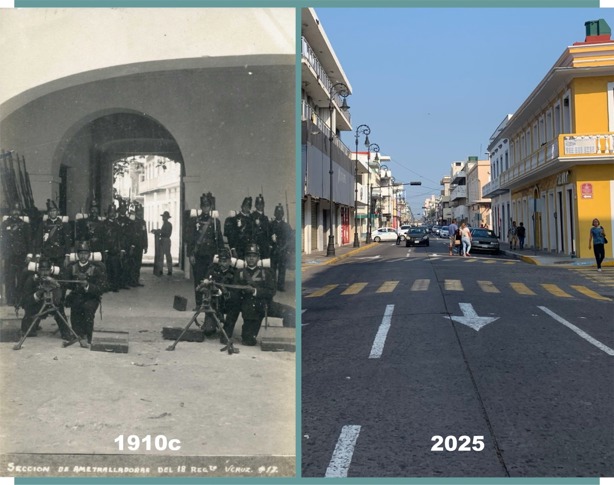 Así lucía en 1910 el antiguo cuartel militar de la avenida 5 de mayo en Veracruz donde hallaron restos óseos | FOTOS
