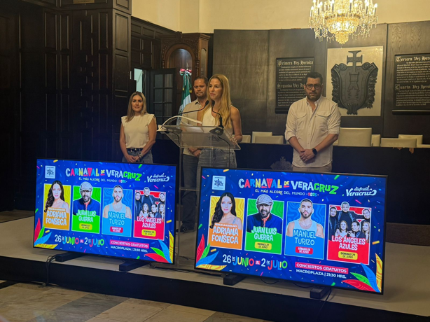Presentan a Nicolla Pocella y Los Ángeles Azules como últimos artistas invitados al Carnaval de Veracruz 2025 | VIDEO